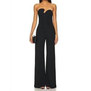 AMANDA UPRICHARD strapless puzzle jumpsuit in black